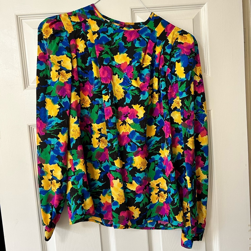 Eva Laurel New York vintage blouse, size 8, floral